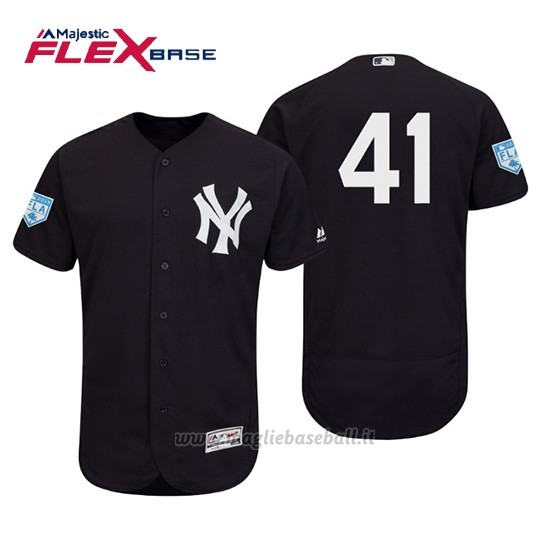 Maglia Baseball Uomo New York Yankees Miguel Andujar Flex Base Entrenamiento De Primavera 2019 Blu